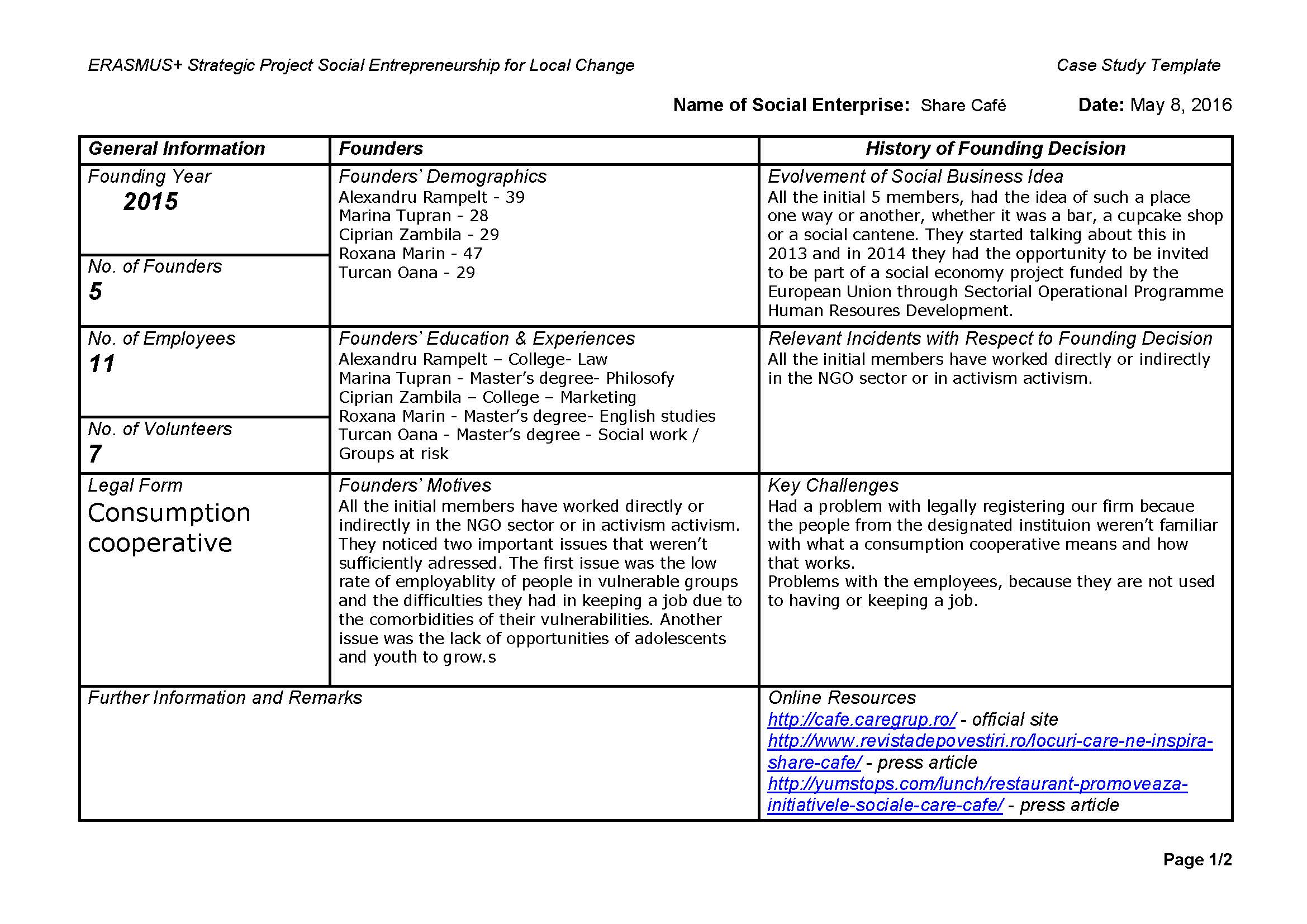 Change and Case Study 1