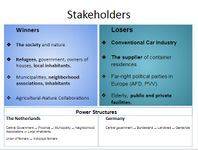 Stakeholders, Actors and Power Structure