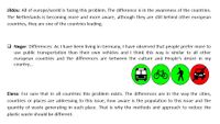 reflection on observed differences+similarities