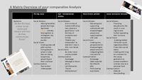 Your Comparative Analysis / Matrix