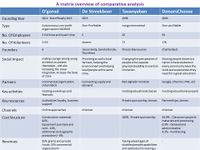your comparative analysis/matrix