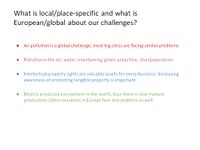 reflection on observed differences+similarities