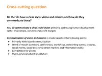 cross cutting question/analyis